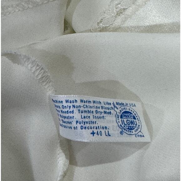 Vintage Maidenform Chantilly Ivory Nylon & Lace Camisole Slip 36 - Picture 7 of 8
